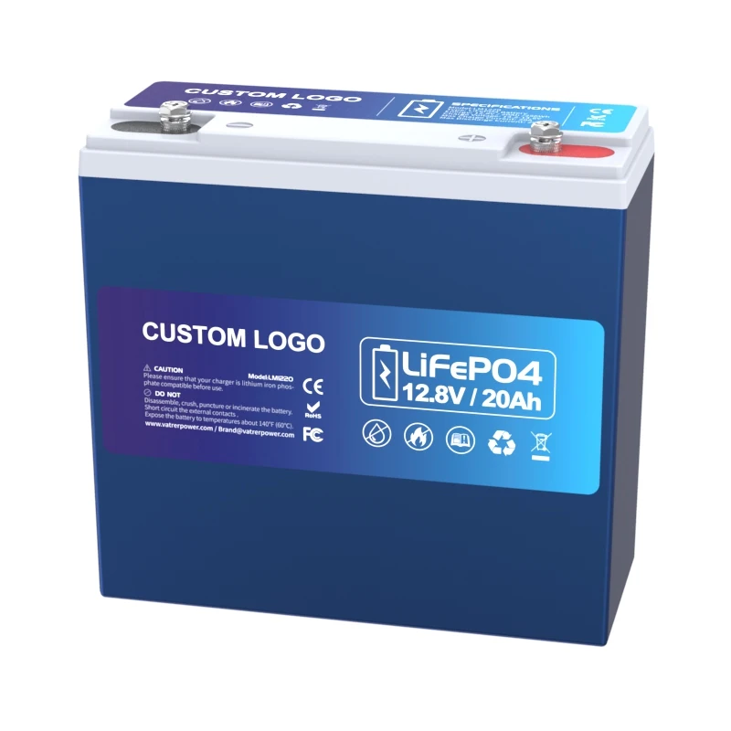 Custom Logo 12.8v 20ah Lifepo4 Battery Pack 12volt 7ah 12ah 20ah 30ah 50ah LiFePO4 Lithium Battery