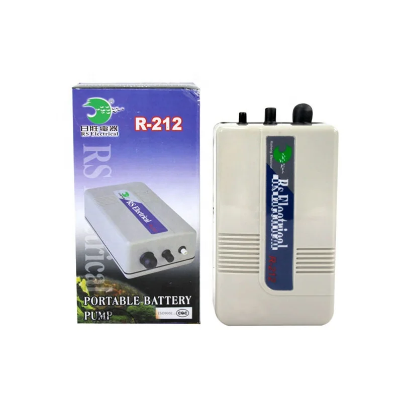 RS 960/980/101/212/312 Portable oxygen pump for fish farming and fishing silent dry battery oxygen supply pump