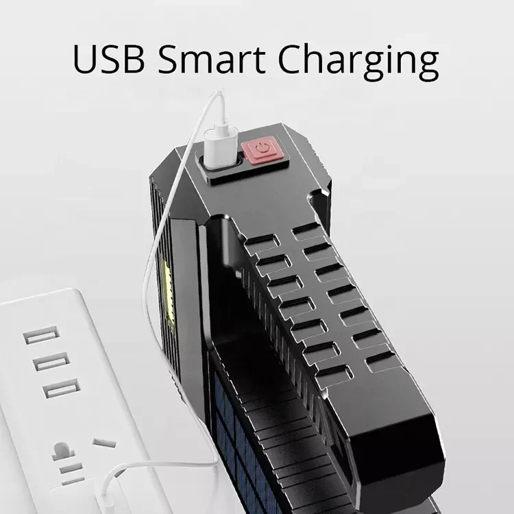 Уличный Многофункциональный портативный фонарик прожектор светодиодные фонарики умная зарядка через USB высокой