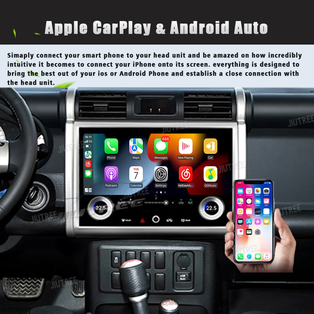 13.3 Inch carplay For Toyota cruiser FJ 2007-2024 car radio Touch Screen Car GPS Navigation Android 13  multimedia player
