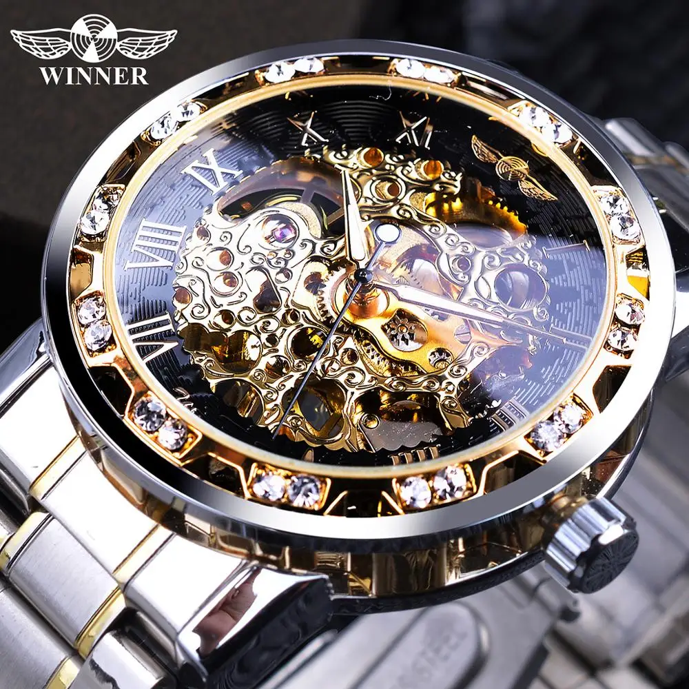 Winner 614 1089 Hot Selling Luxury Watches Automatic Mechanical Watch Men Women Wristwatch Relogio Masculino