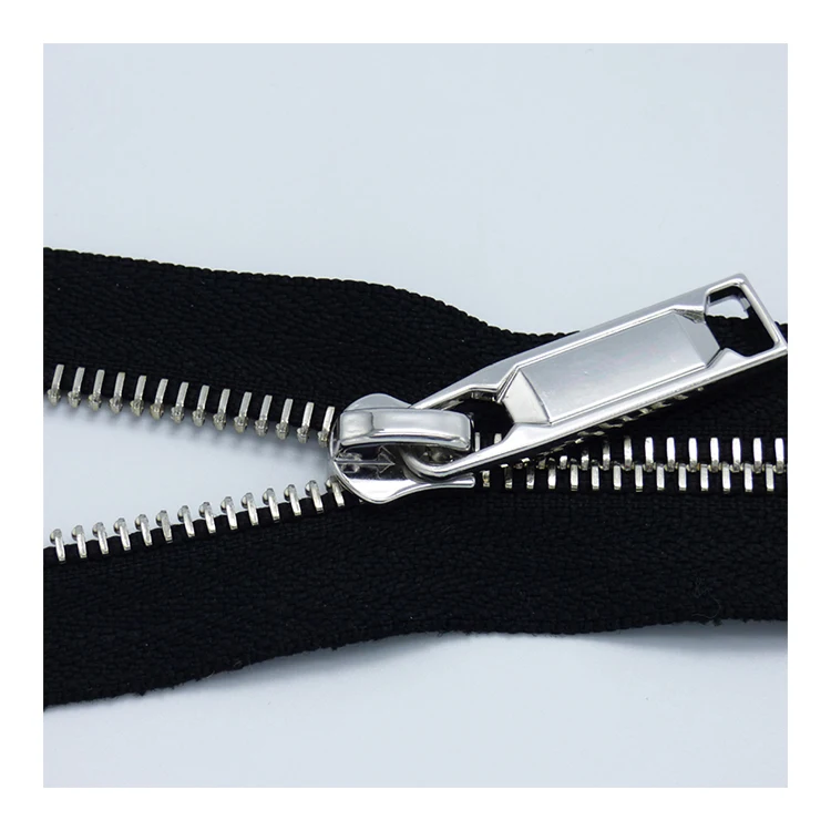 YAB Wholesale Custom Zip High Quality 5# Copper Swiss Teeth White Gold Copper Metal Heavy Duty Zipper For Boots