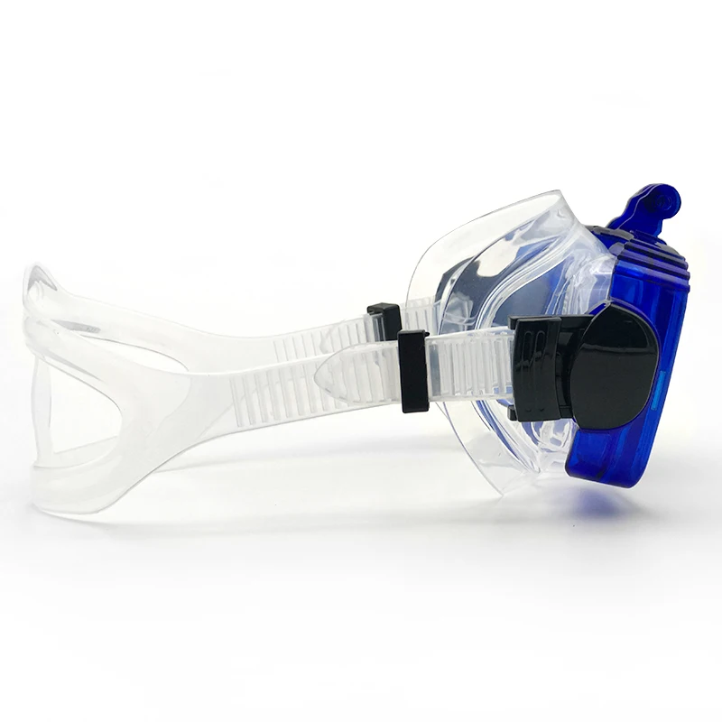 Adult Custom Logo Diving Mask Go pro Camera Bracket Scuba Anti Fog Goggles and Snorkeling Mask