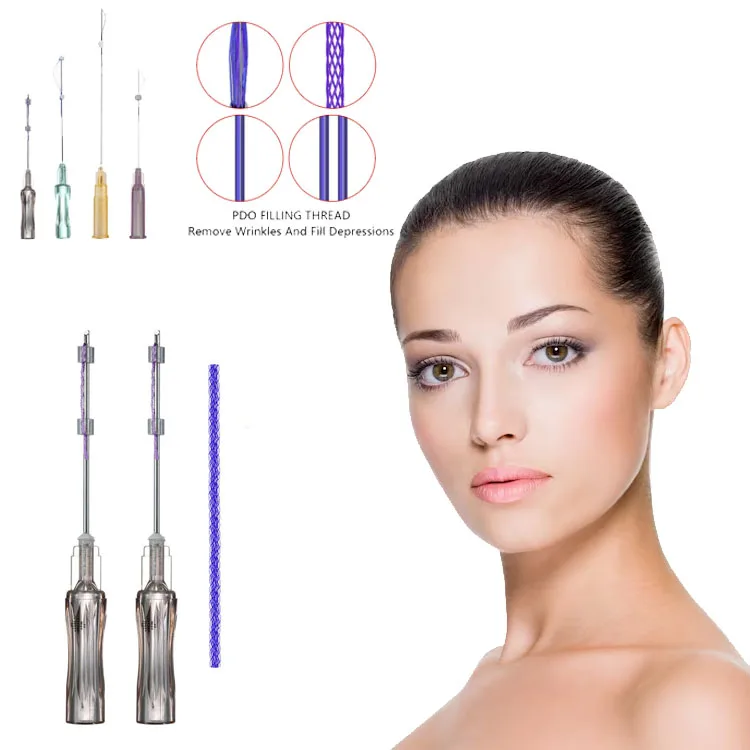 Heremefill Multi-thread 23G 38mm/60mm face lifting polydioxanone v lifting pdo thread suture with filling