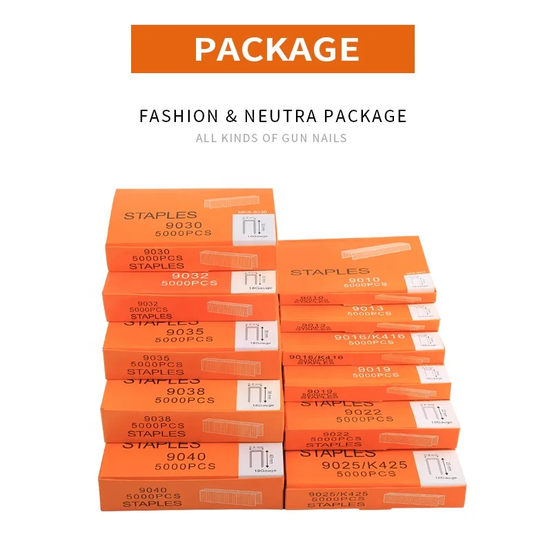 9032 K432 18 gauge staples low carbon furniture decoration nail fence staple nails supplier k nails sofa staple pin u strip