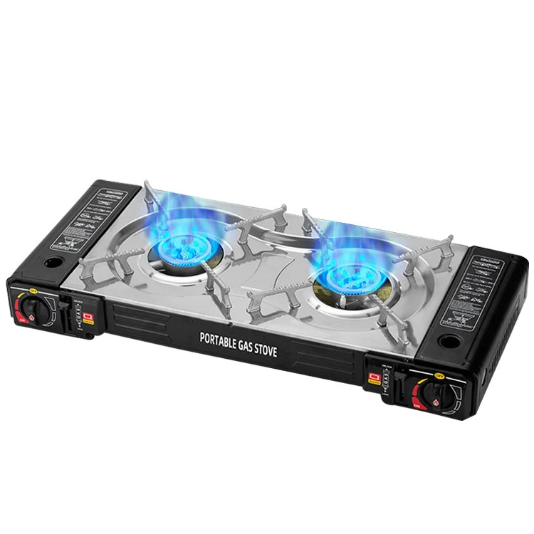 Backpacking Outdoor Camping  Butane Portable Gas Stove With Two Burners