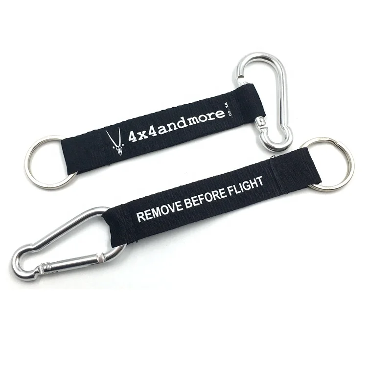 
Promotion Custom Logo Printing Small Aluminum Carabiner Lanyard With Keychain 