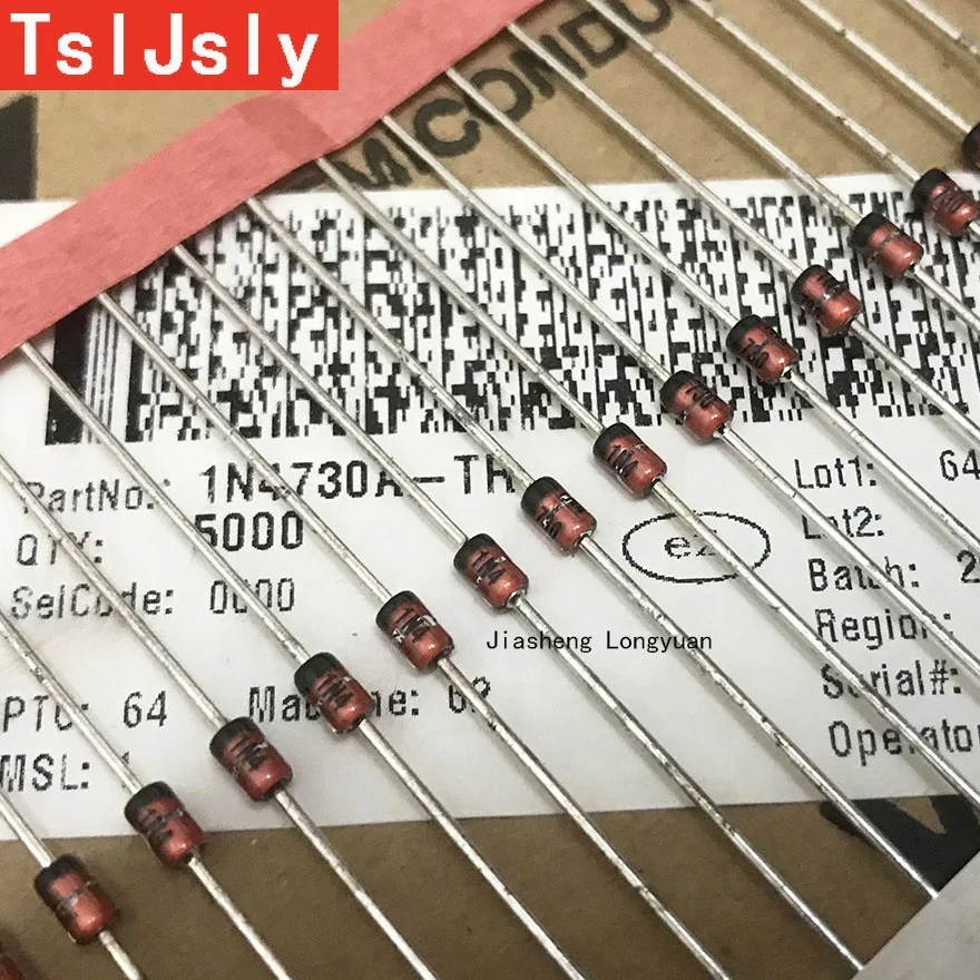 TSLJSLY Voltage stabilizing tube directly inserted 1N4730A-TR DO-41 1W 3.9V original glass diode IN4730A