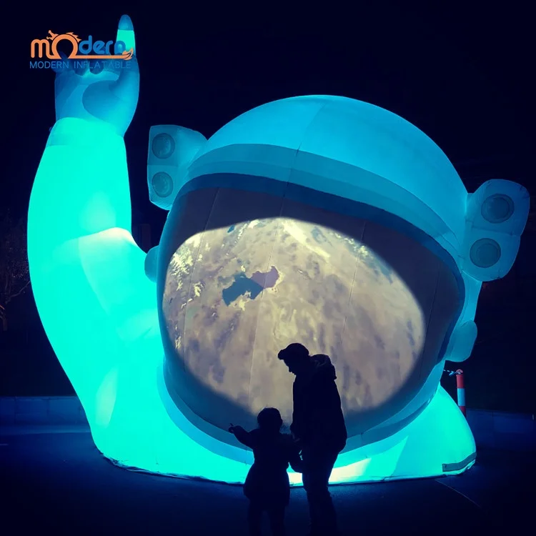 Outdoor giant inflatable astronaut spaceship rocket ship UFO balloon for stage decoration
