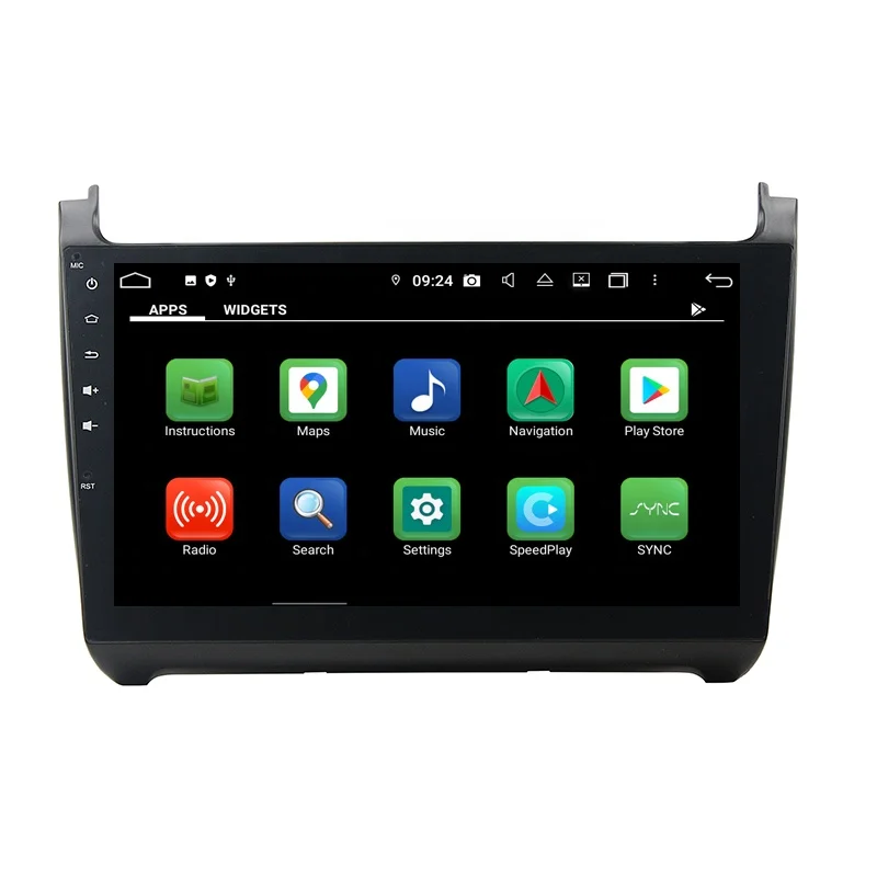 Автомобильный мультимедийный плеер 10 1 дюйма Android 0 4 + 128G Автомагнитола для VW POLO 2012-2015 с Carplay DSP 4G задняя камера