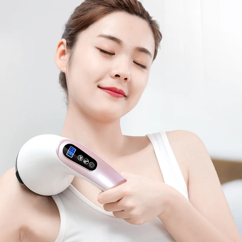 Wireless Handheld Electric Back Massager Full Body Deep Tissue Vibration Massager Hammer with screen display