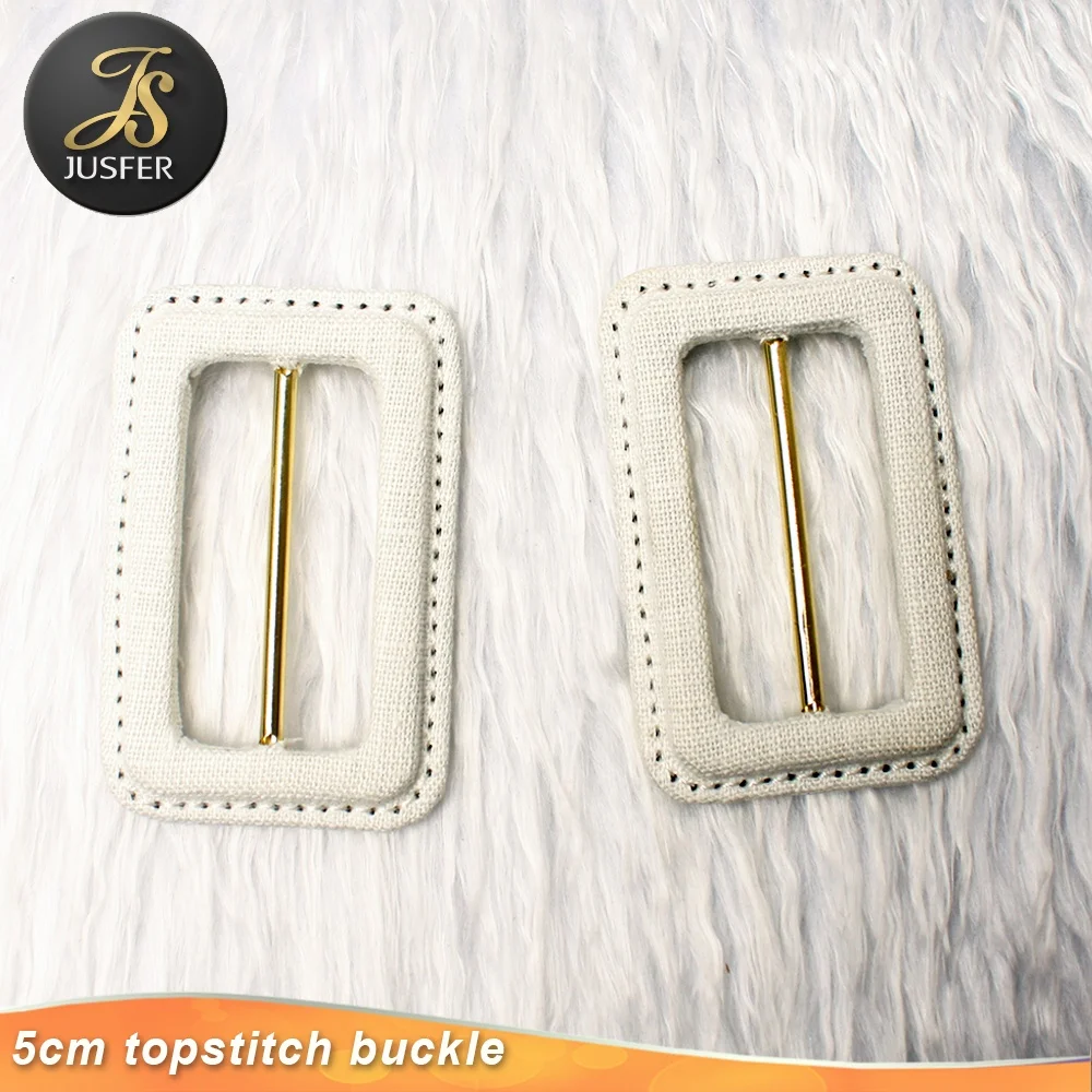 Belt buckle manufacture supply 5cm bar size aluminum belt buckle for women garment topstitch buckle