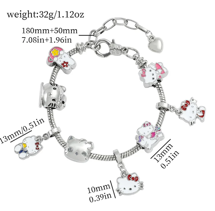 Cute cat mom slap bracelet  italian charm bracelet cat handmade bracelet jewelry for girls
