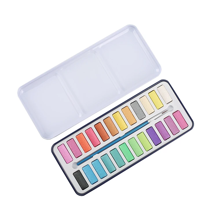 Hot Selling 18 colors solid watercolor Paint Sets