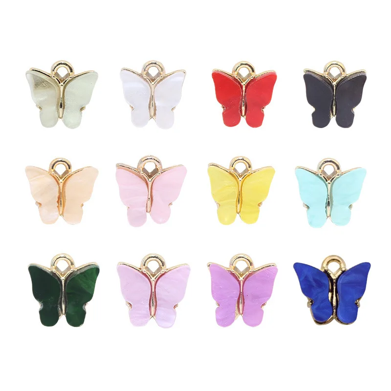 European and American fashion butterfly alloy accessories female key chain pendant DIY accessories Bracelet Earrings Necklace