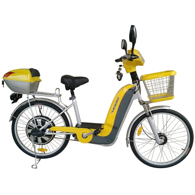 Chinese Electric Bike 48V Battery Bikes Electric Moped With Basket Tail Box and Anti-theft Alarm