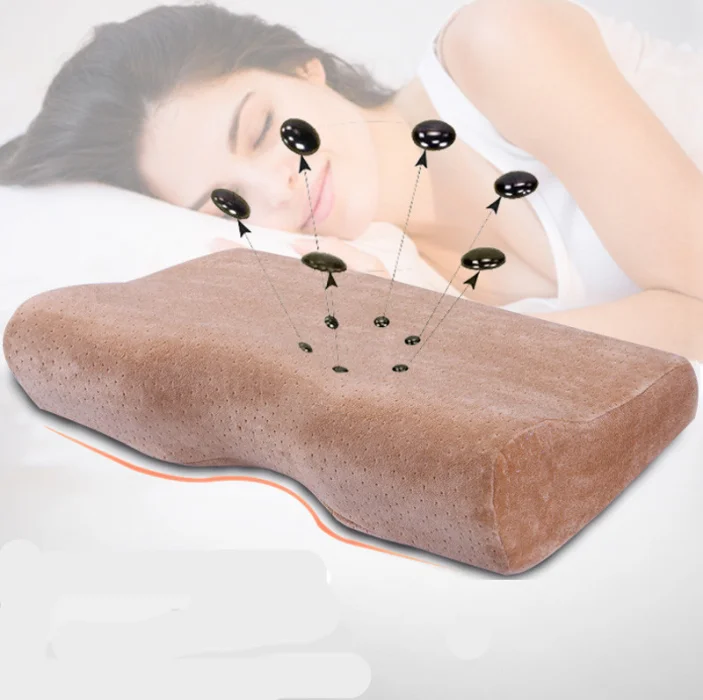 Double Bed Unisex Pillows Slow Rebound Memory Foam Magnet Neck Pillow Adult Pillow for Students