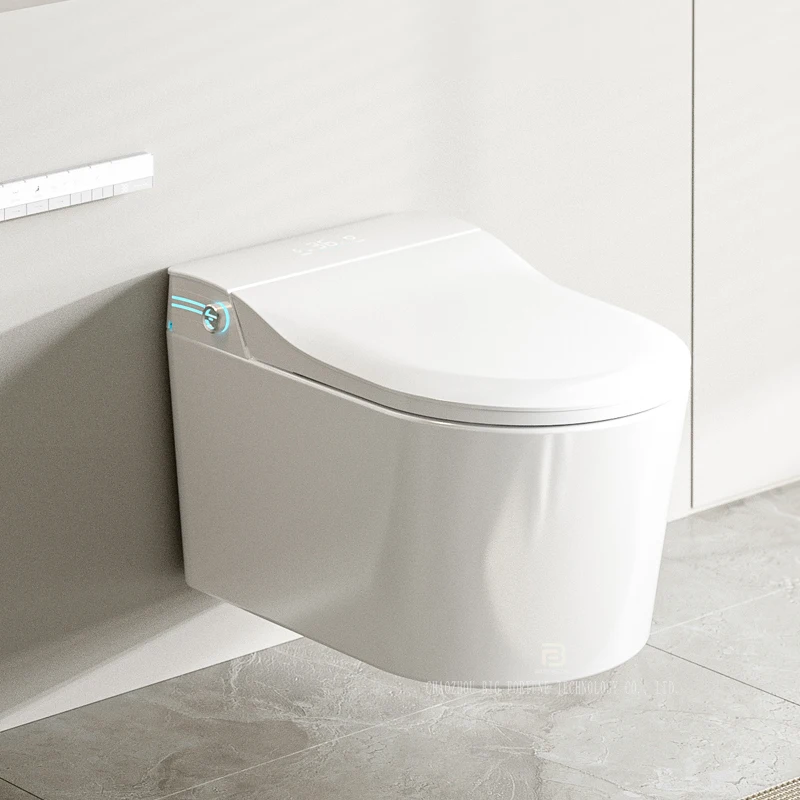 High Quality Wall Mounted Automatic Water Closet Bathroom Ceramic Hanging Intelligent Toilet Bowl Wall Hung Smart Toilet