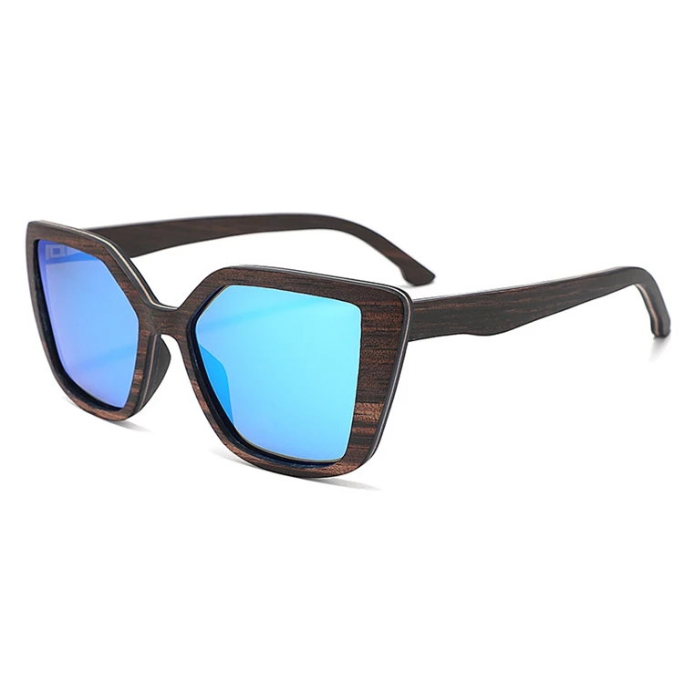 New Style Sunglasses Bamboo Wood Legs Riding Driving Metro Frame Custom Mens Dark Black Polarized Wooden Sun Glasses For Men