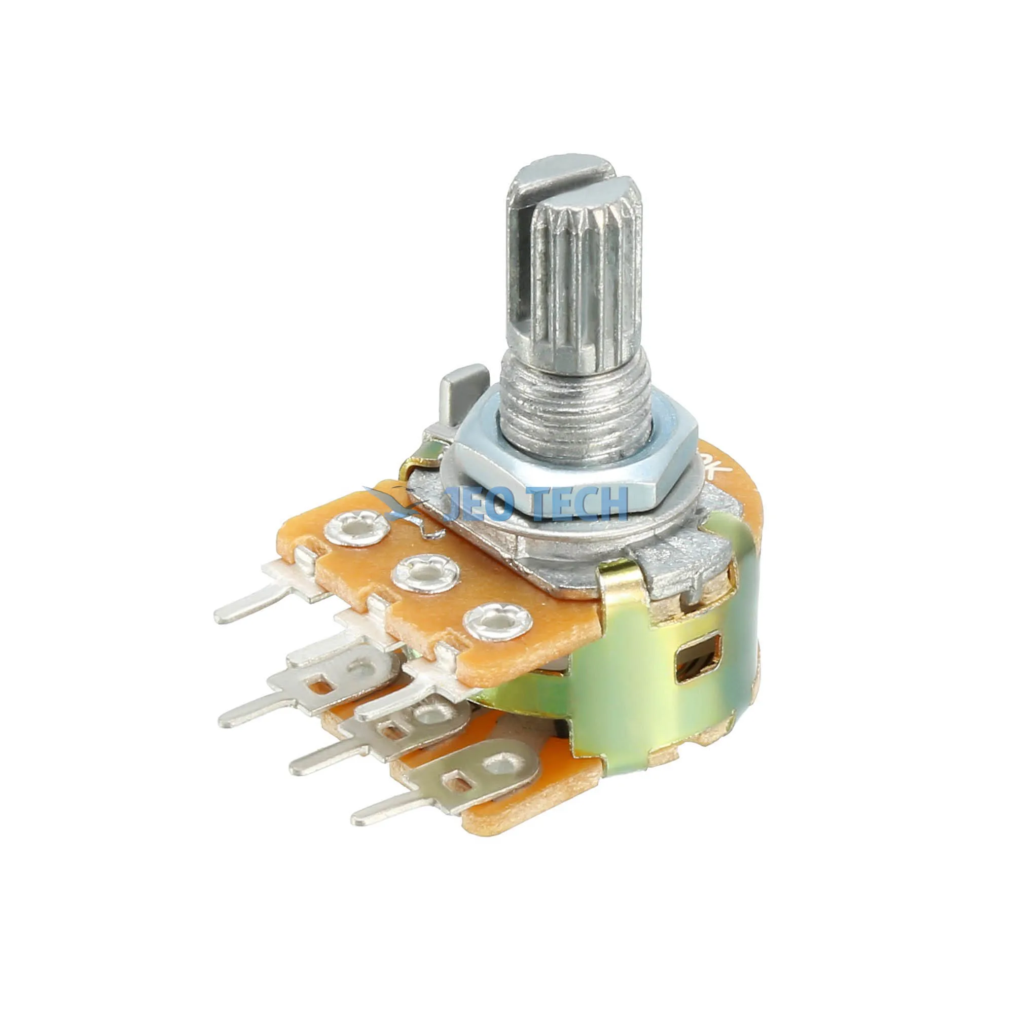 Dual stereo potentiometer handle length 20mm 6 pin Fever audio amplifier volume potentiometer B100K B104 100K