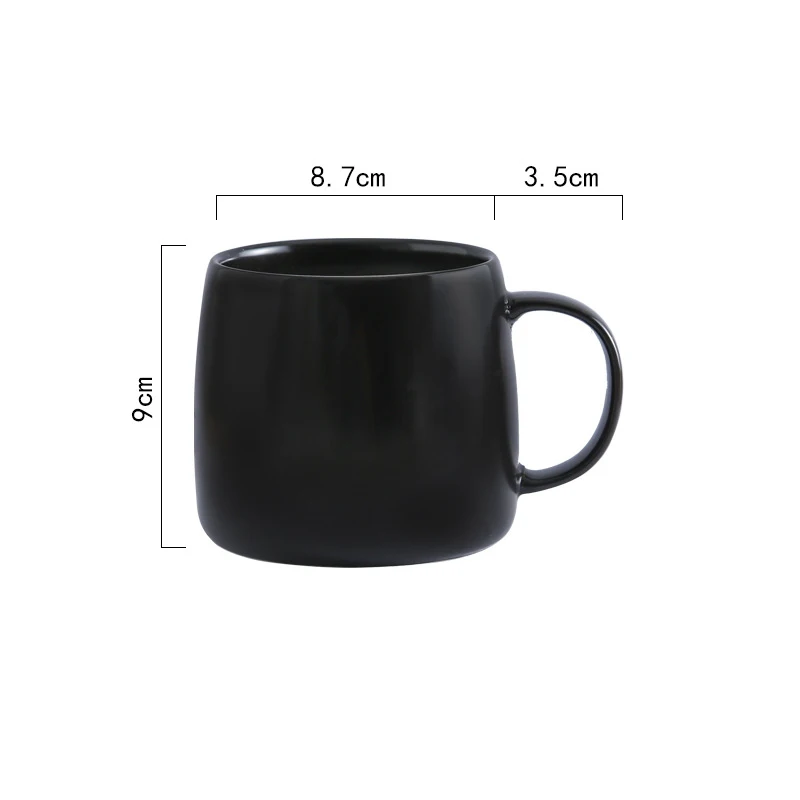 wholesale custom 16oz color glaze matte ceramic mug with handle