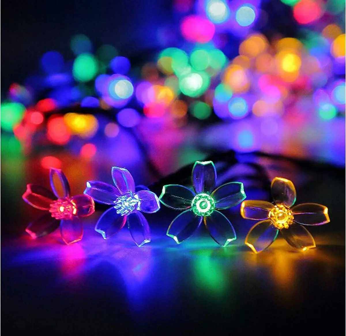 50led Солнечная струнная лампа солнечная садовая гирлянда Солнечная струнная садовая гирлянда