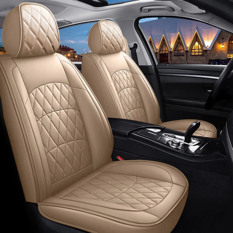 New Universal Car Seat Covers Full Set Car Seat Protector Leather Car Seat Cover Set
