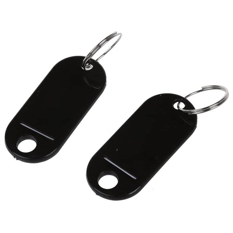 Key Tags with Split Ring Key Fobs Labels ID Keyring Tags for Luggage Pet Name Memory Stick Tags
