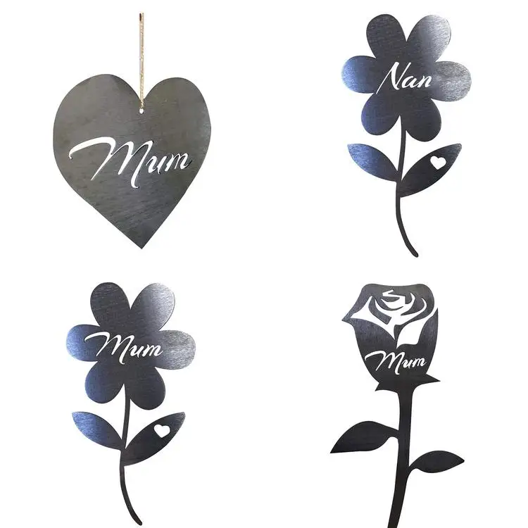 
Metal Flower Garden Decorative Stake Mum Flower Stakes Steel Sculpture Mothers Day Wall Art Decoration 