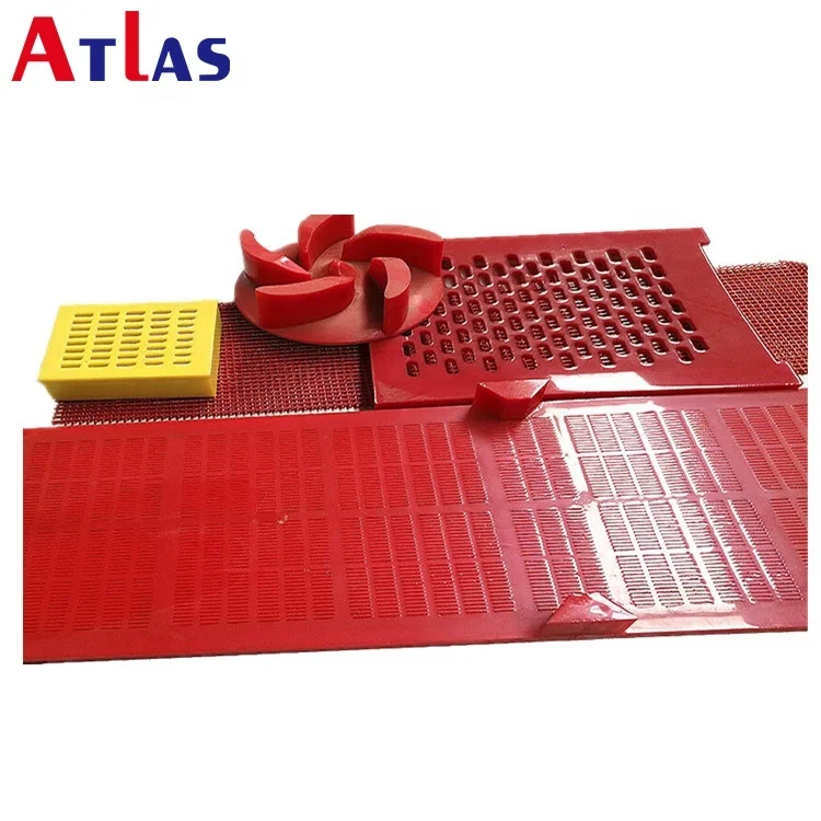 Customized elastomer polyurethane PU mining screen vibrating screen panel polyurethane panel sheet with hole
