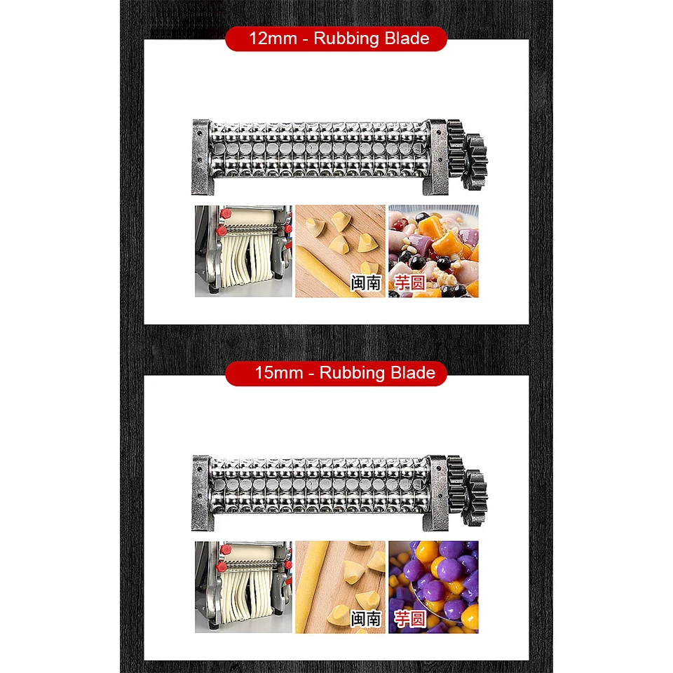 FKM240 Commercial Dough Sheeter Roller, 240mm Pasta Making Machine,Electric Noodle&Dumpling Maker Cutter Stainless Steel