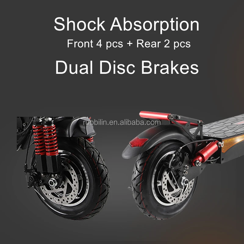 Scooter Parts 45km/h 10lnch Longer Battery 17.5AH Brake For My Electric Scooter Adult With Free Shipping  Foldable 2 Wheels