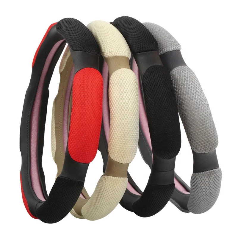 
Sandwich mesh air following sport steering wheel cover 