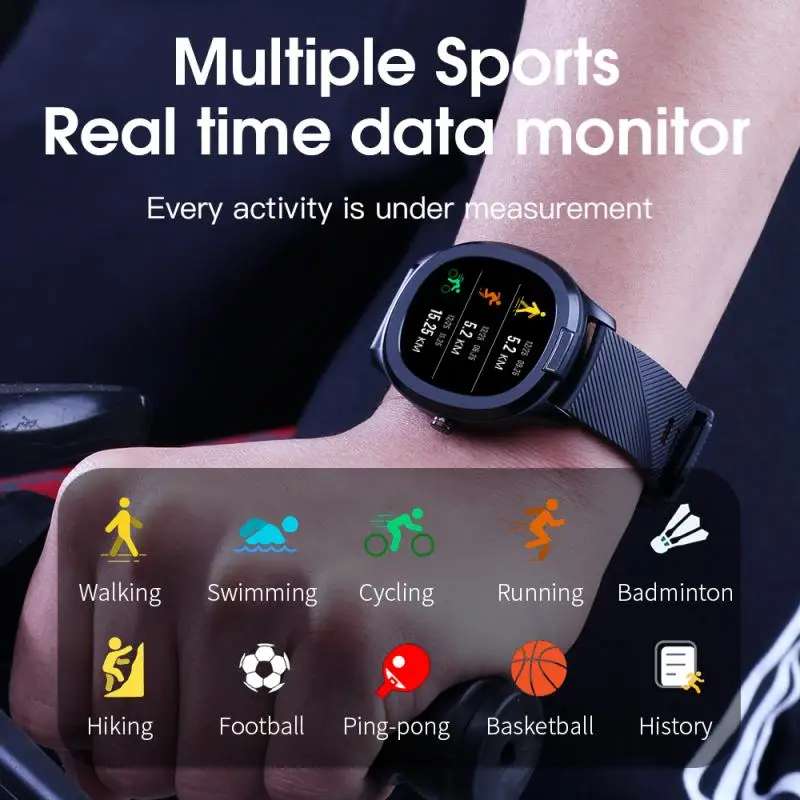 IP68 Waterproof T01 Thermometer Fitness Bracelet for Men and Women Heart Rate Monitor ECG Smart Watch Body Temperature Display