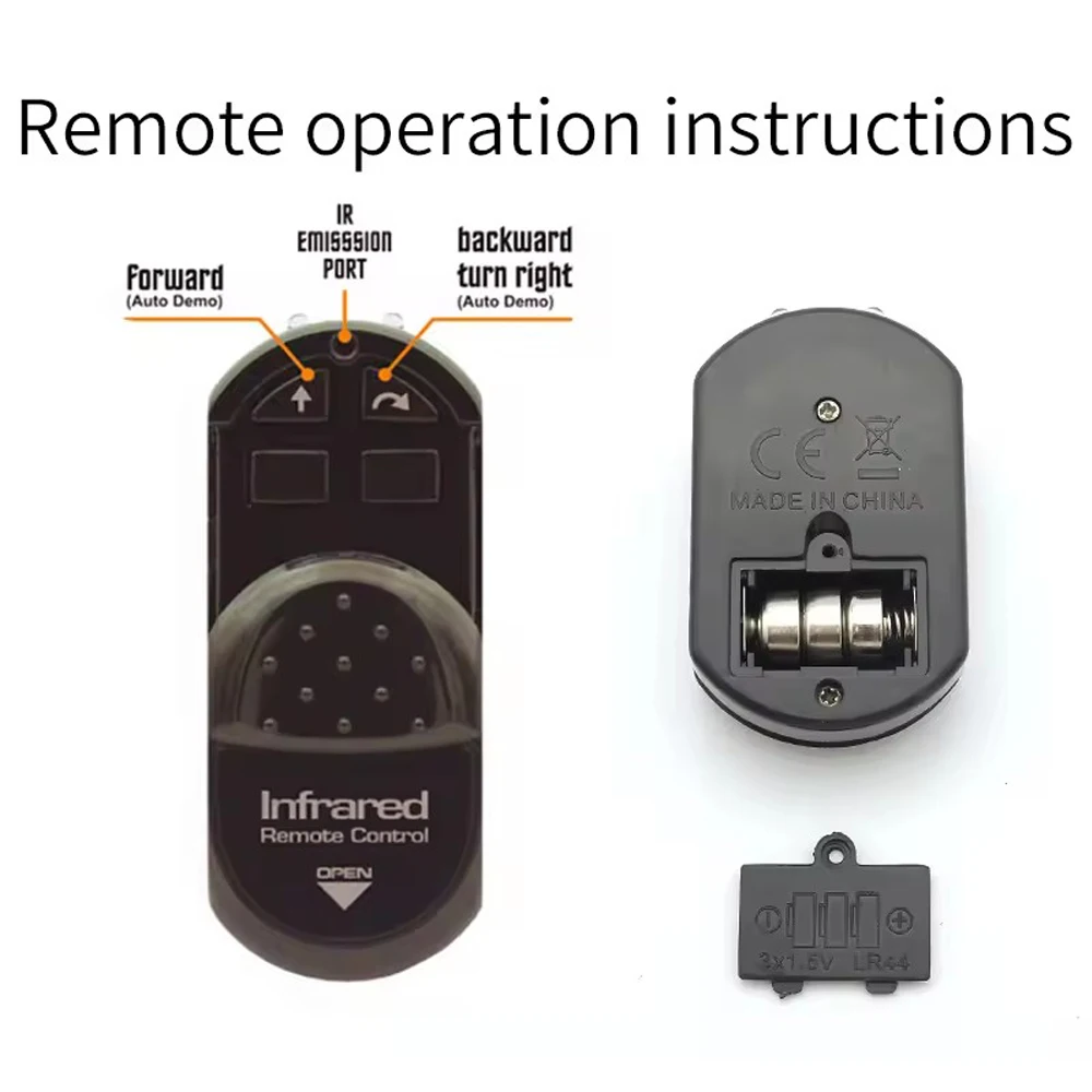 DC Black scary crawling toys remote control simulated animal model RC spider for kids