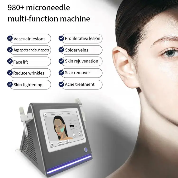 2 в 1 комбинированная машина 980nm Диодная сосудистая фракционная rf микроигла