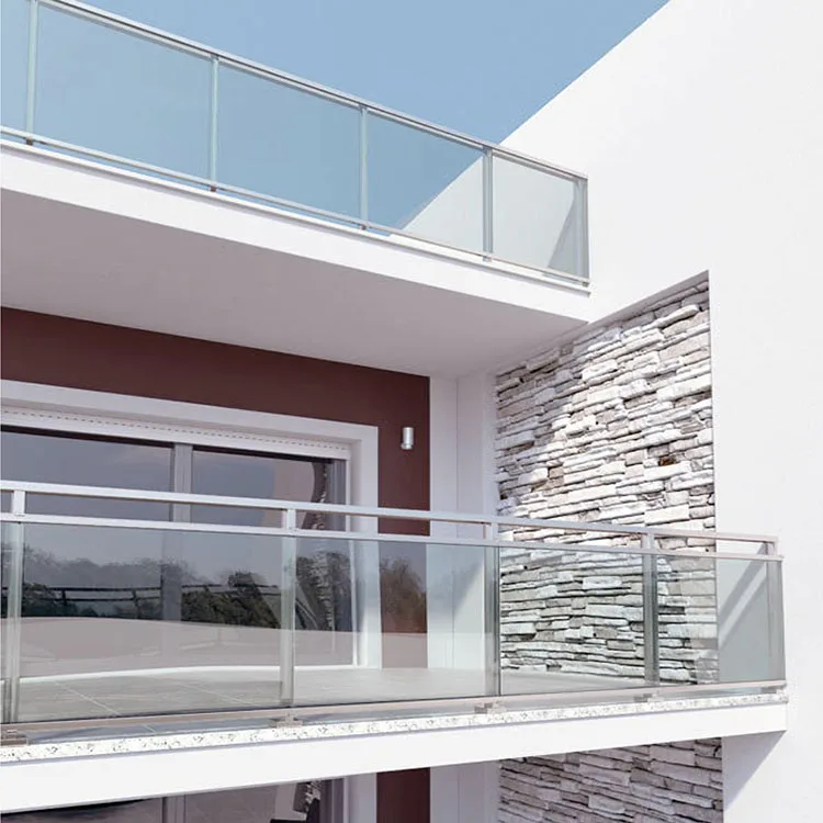 13.52mm Clear Tempered Laminated Glass Panel for Balcony Railings Design Frameless Toughened Safety Stainless Glass Balustrades