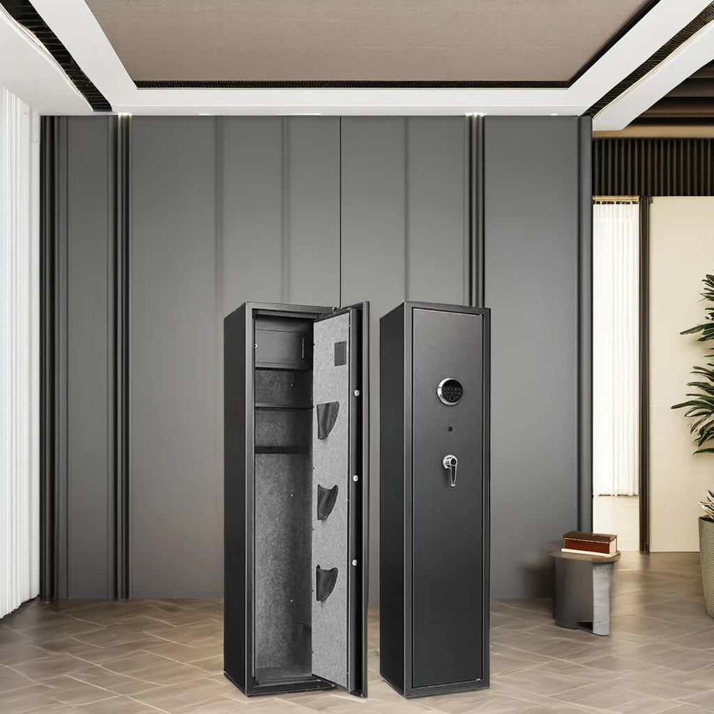 Manufacturer Wholesale Custom Biometric Fingerprint Lock Large Metal Storage Cabinets Gun Safes Electronic Hotels safe box