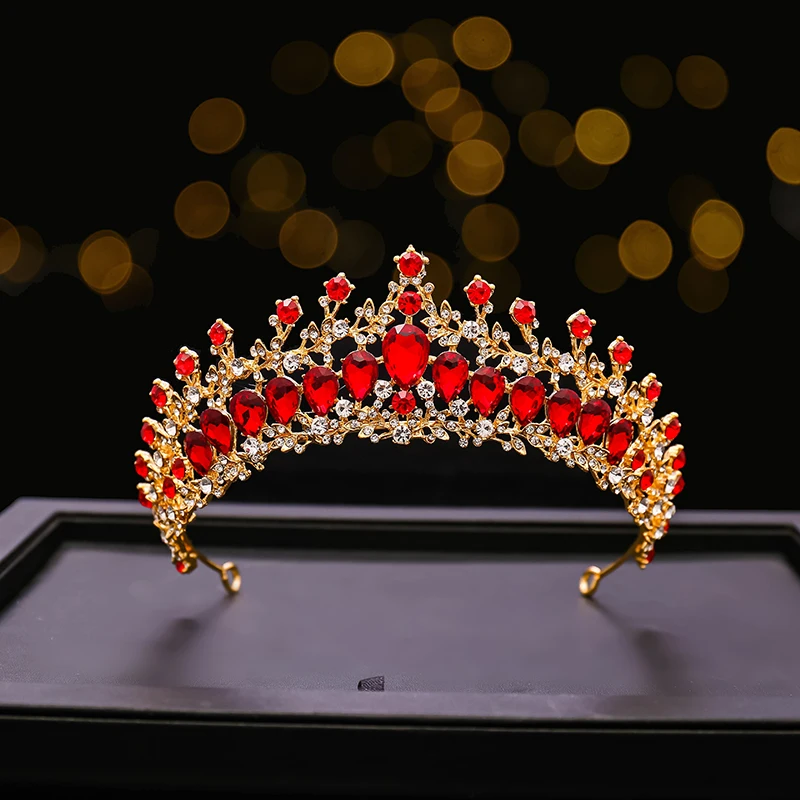 Wedding Bride Crown Rhinestone Pearl Feather Crown Tiaras Wedding Hair Accessories Bride Headpieces Gold Headdress Princess