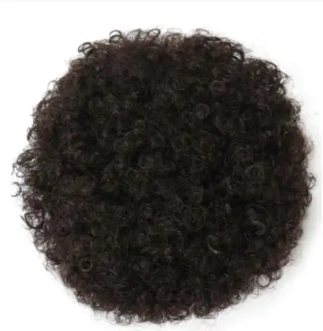 
Hairpiece Hair Afro Puff Bun Synthetic Curly Chignon For Black Women With Drawstring And Clips Wig Size Ponytail Hair Extensions 