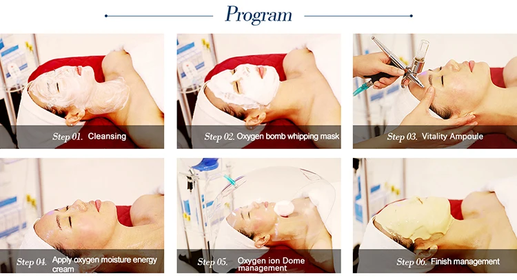 O2toderm Skincare Pure Oxygen Facial Dome Mask Machine with Trolley