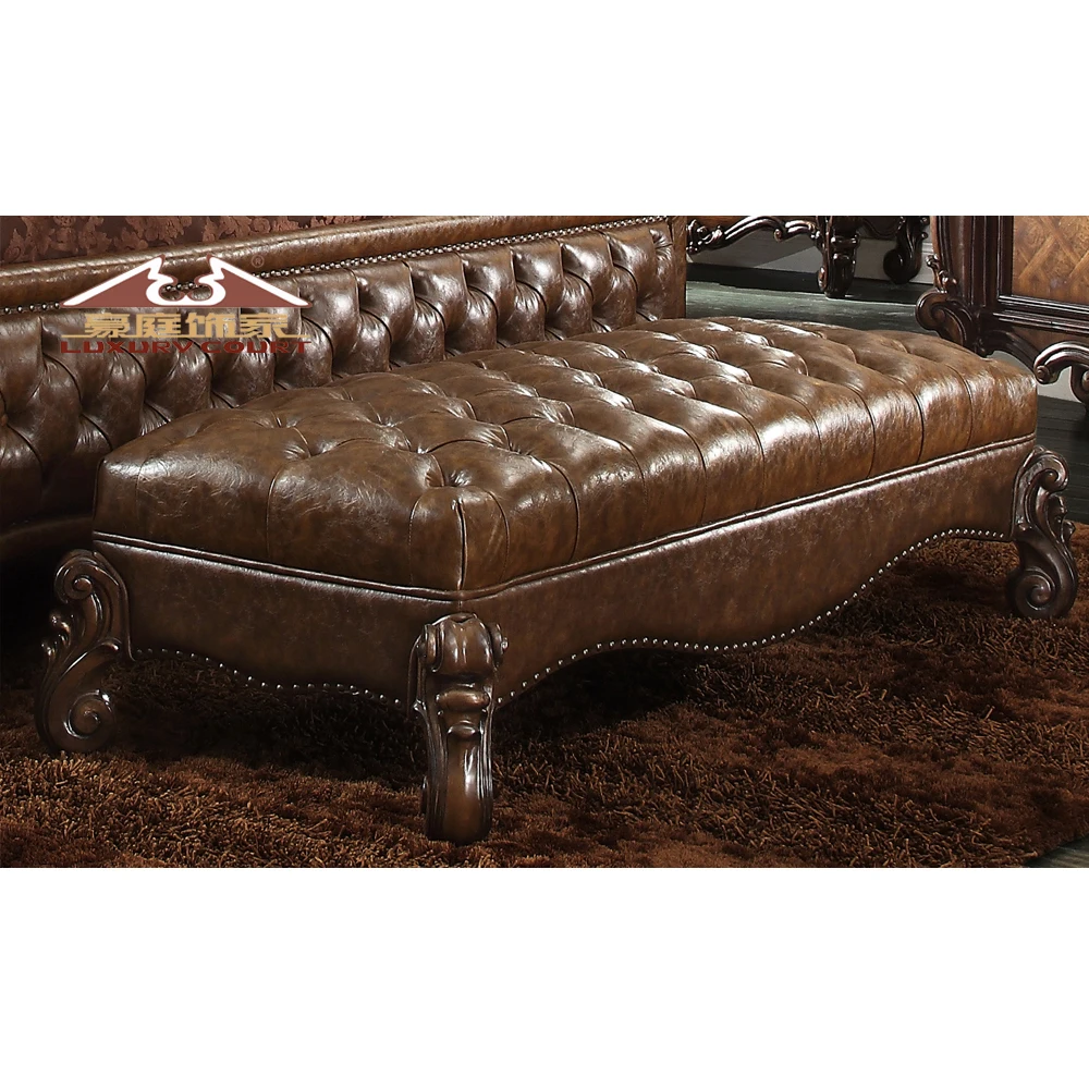 Longhao Antique design royal carved chaise lounge chair european style linen toddler lounge chairs