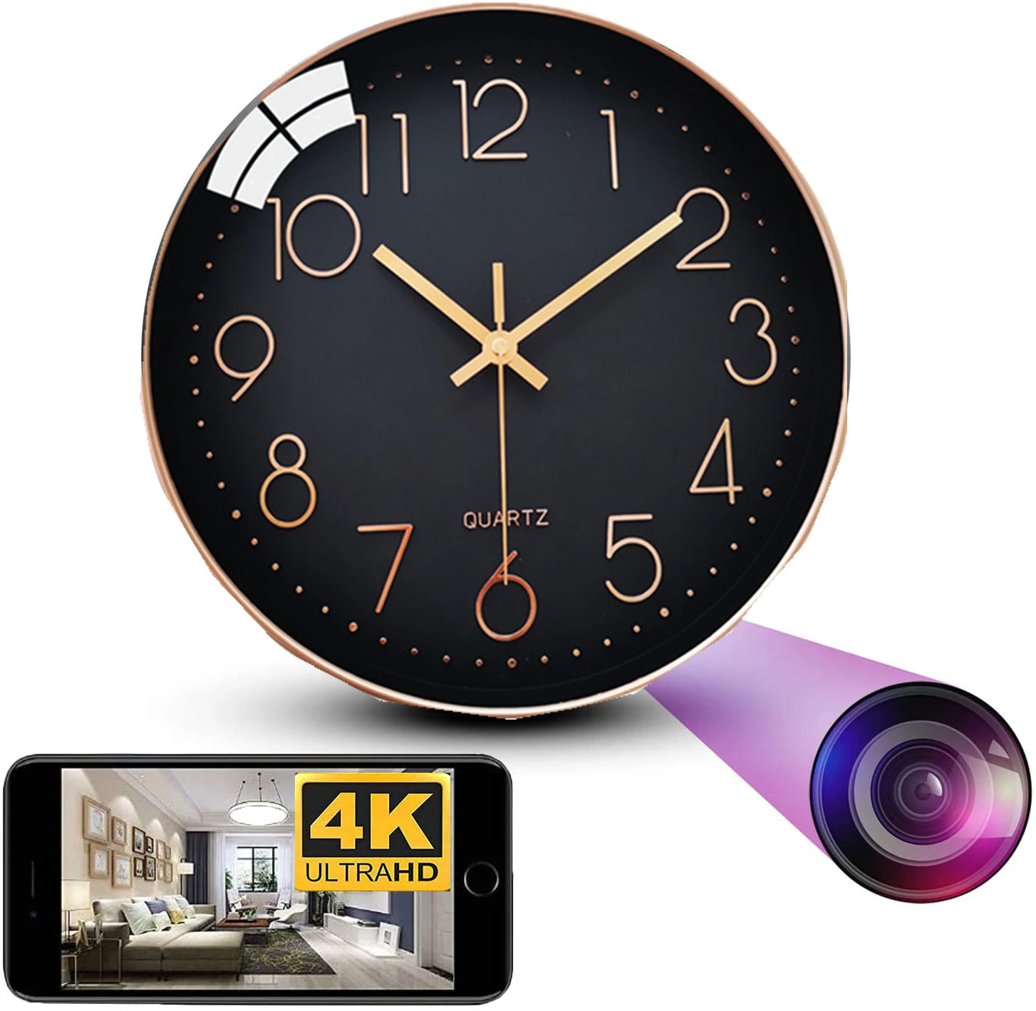 DVR Security Surveillance Cameras WiFi IP Spy Hidden Wall Clock Camera P2P Video Recorder Clock 1080P
