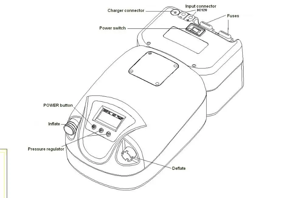 GP-80D 80Kpa 12V DC digital LCD screen air pump for boat