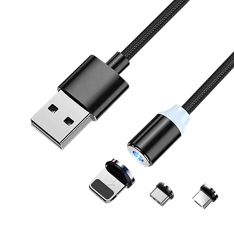В наличии! 1 м 2 м мобильный телефон 3 в 1 Micro USB Type C Магнитный зарядный кабель