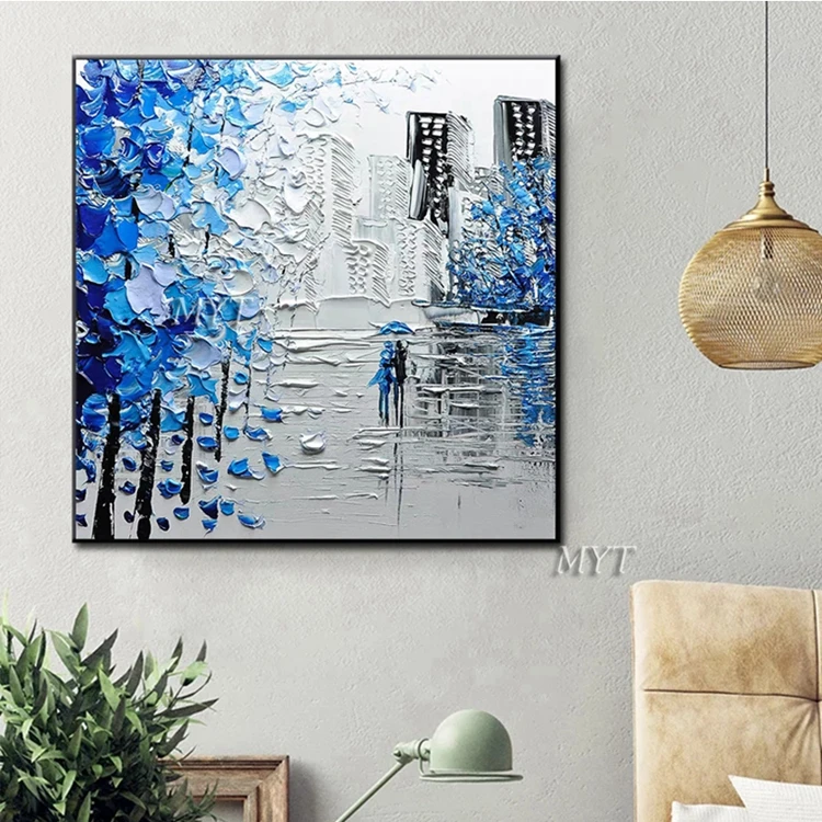 
Hand-painted Abstract 3D Thick Oil Painting Home Decoration Building Wall Art Drawing 