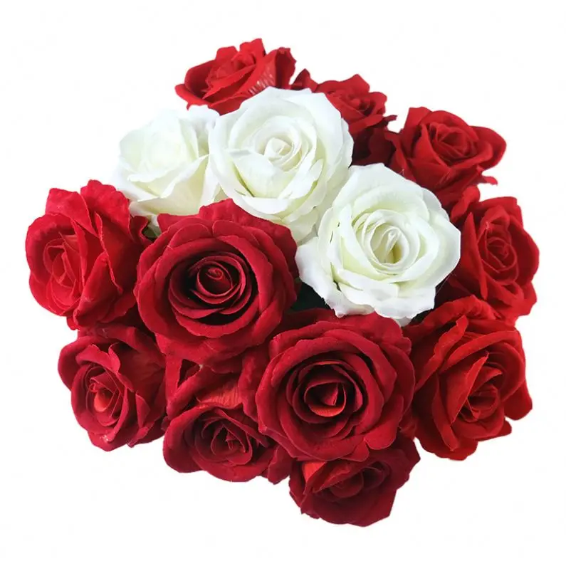 Everongflower Wholesale velvet Rose Artificial Flowers Decorative Flower For Home party Wedding Decorate