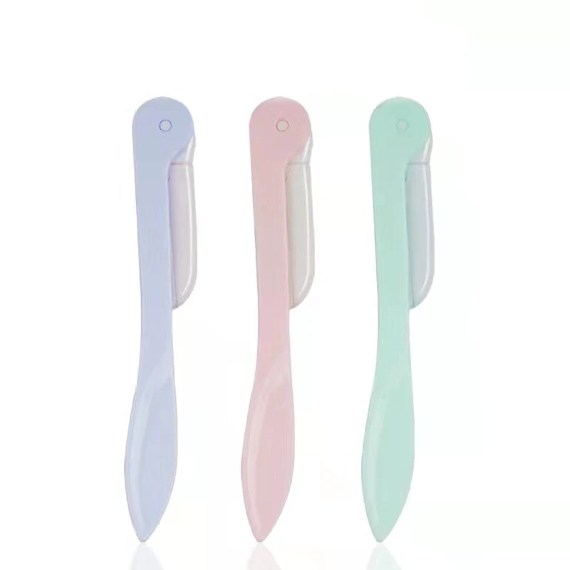 2022 Eyebrow Razor Foldable Safe Neck Facial Body Hair Shaping Exfoliate Kit With Nice Razor Blades