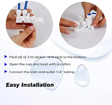 Water Leak Stop Valve for Reverse Osmosis and Under Sink Water Filtration System, Automatic Water Shut-Off Valve