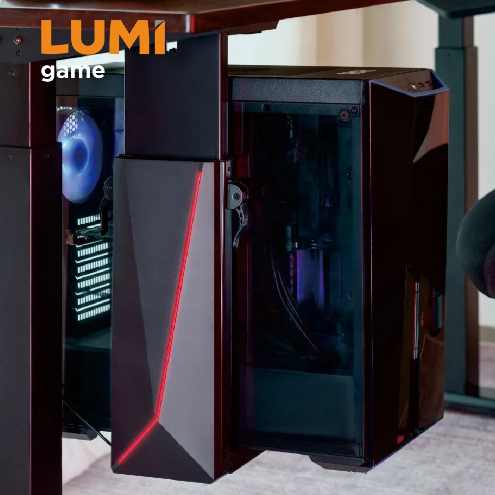 CPB-22R RGB игровой компьютер Корпус Tower CPU под держателем стола